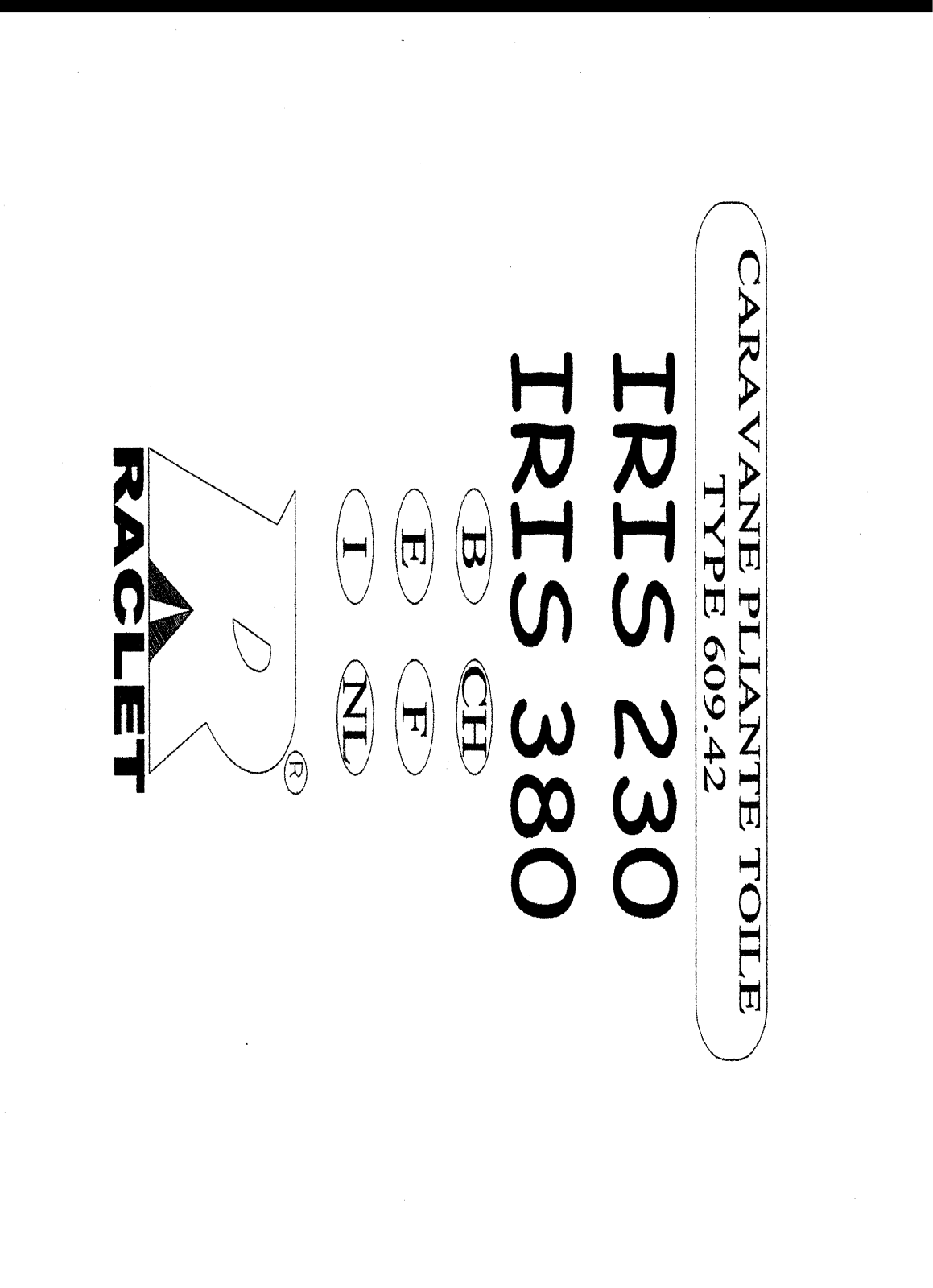 RACLET IRIS 230, IRIS 380 User Manual