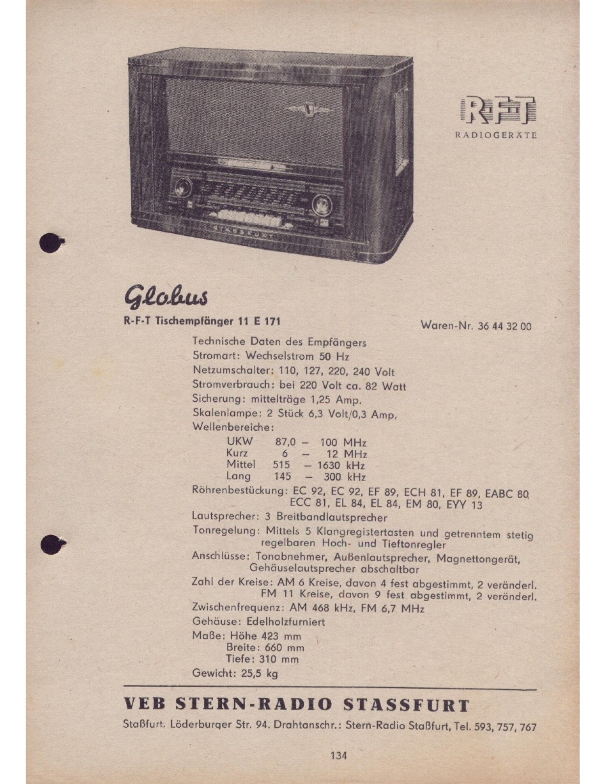 RFT Globus 11E171 User guide - ManualMachine.com