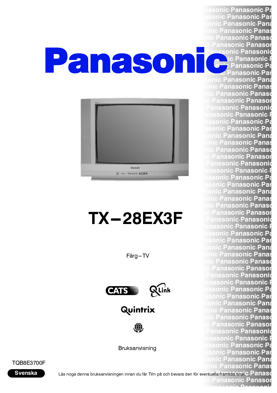 PANASONIC TX-28EX3F User Manual