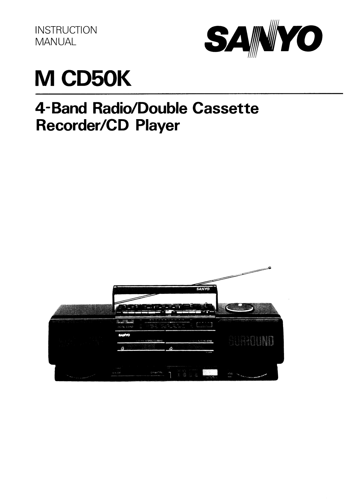 Sanyo M CD50K Instruction Manual