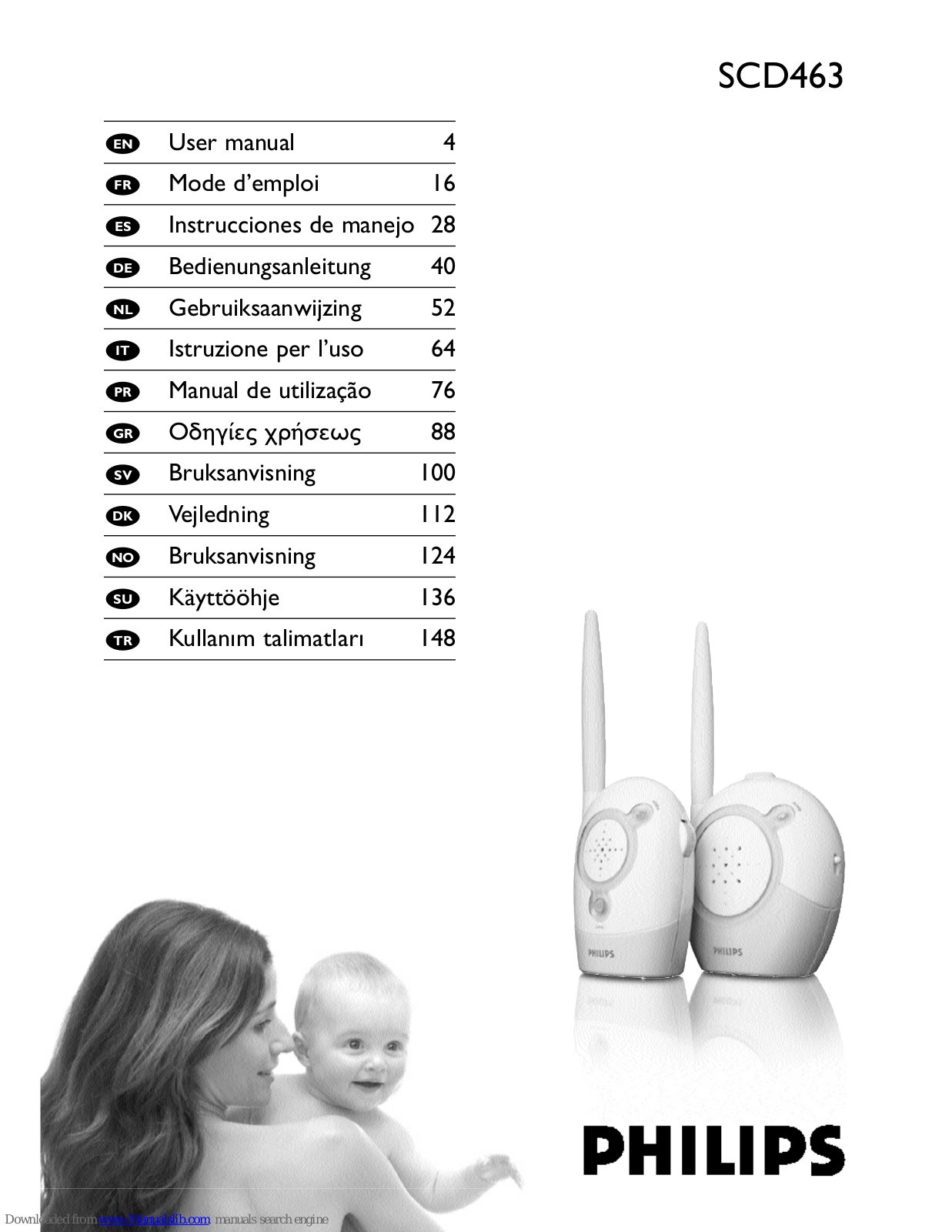 Philips Baby Monitor SCD463 User Manual