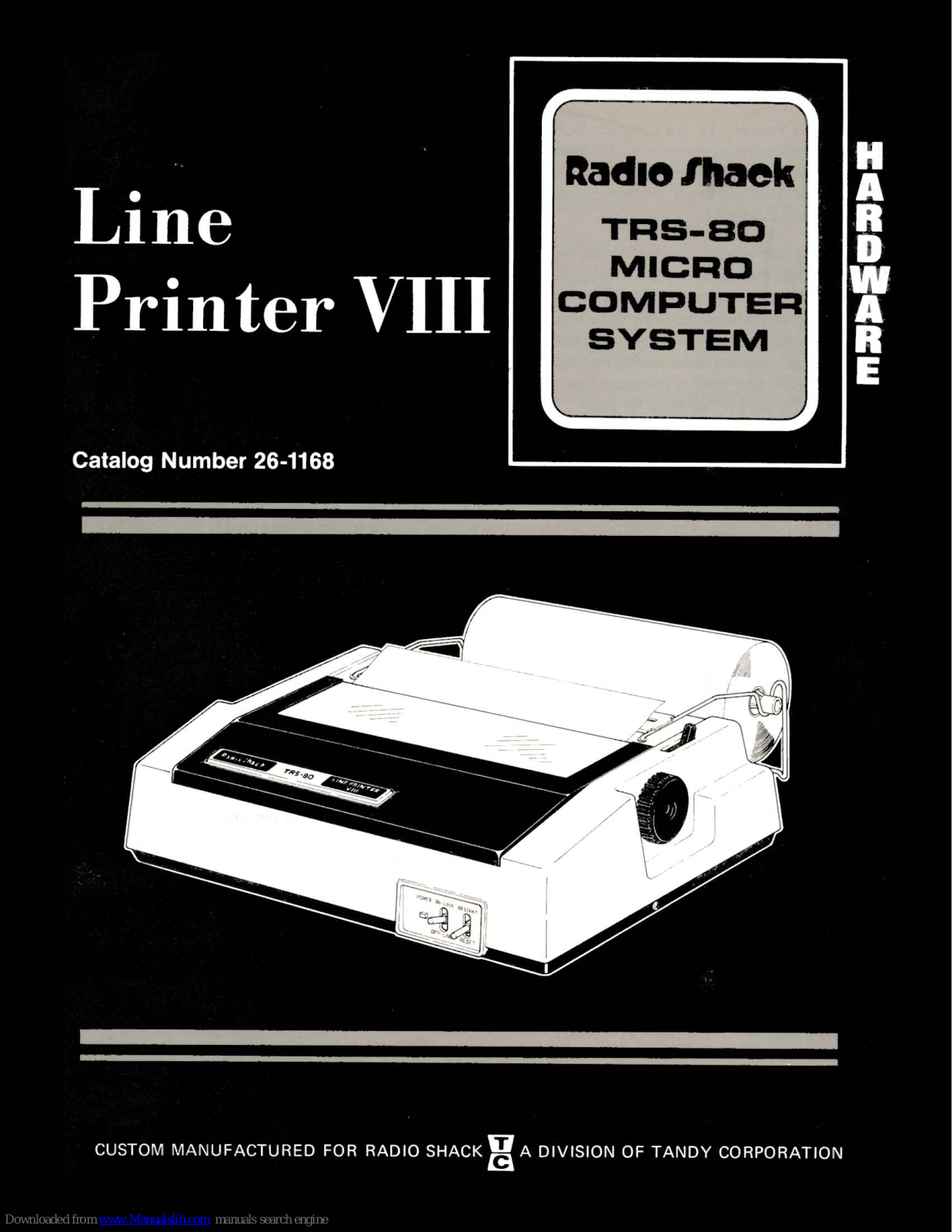 Radio Shack Line Printer VIII Hardware Manual