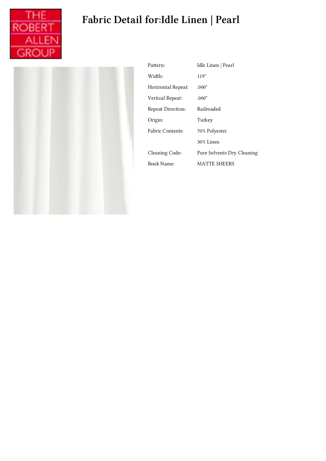 Robert Allen RALF1296 Specifications - ManualMachine.com