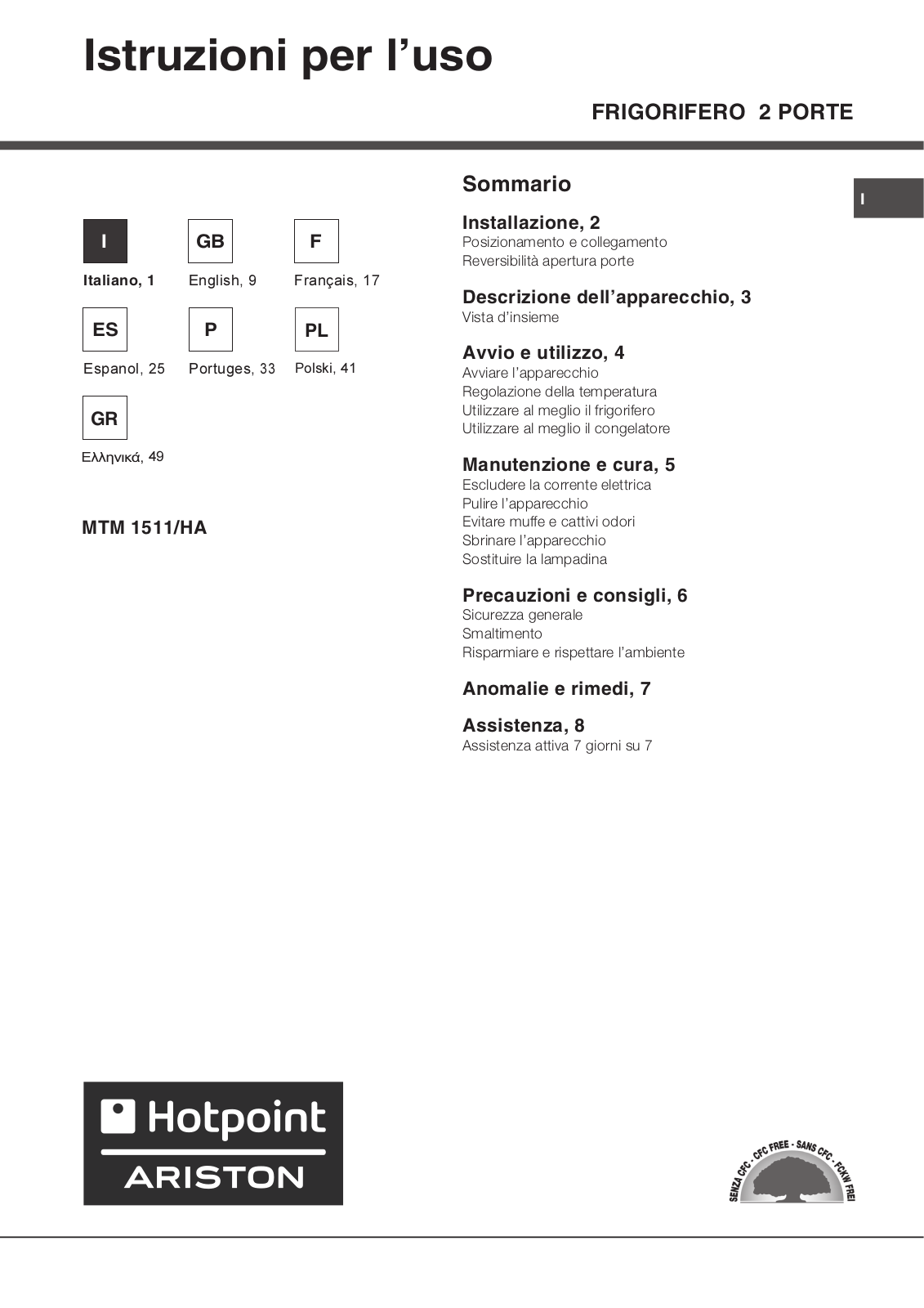 Hotpoint MTM 1511/HA User Manual