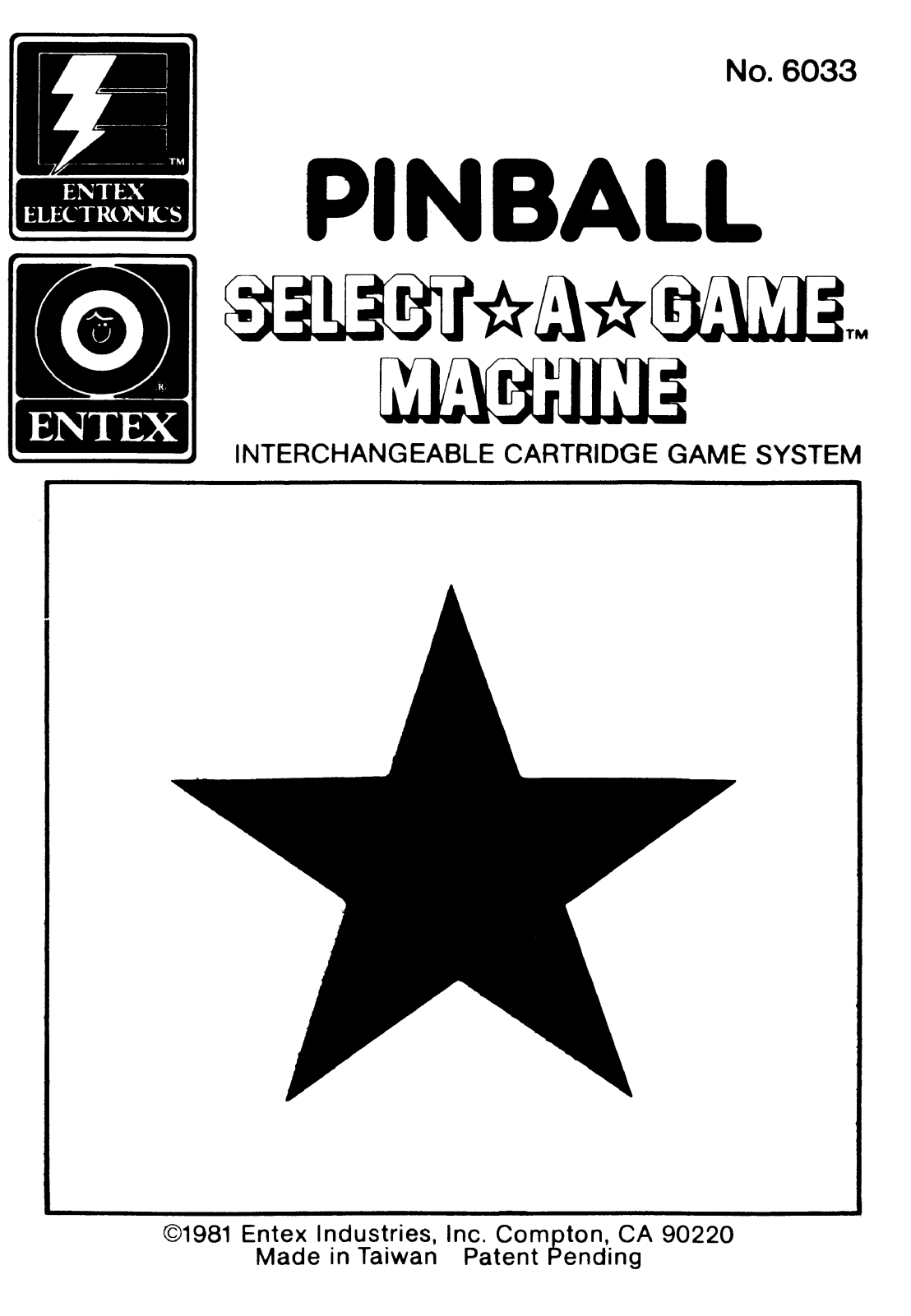 Entex SAG Pinball User Guide