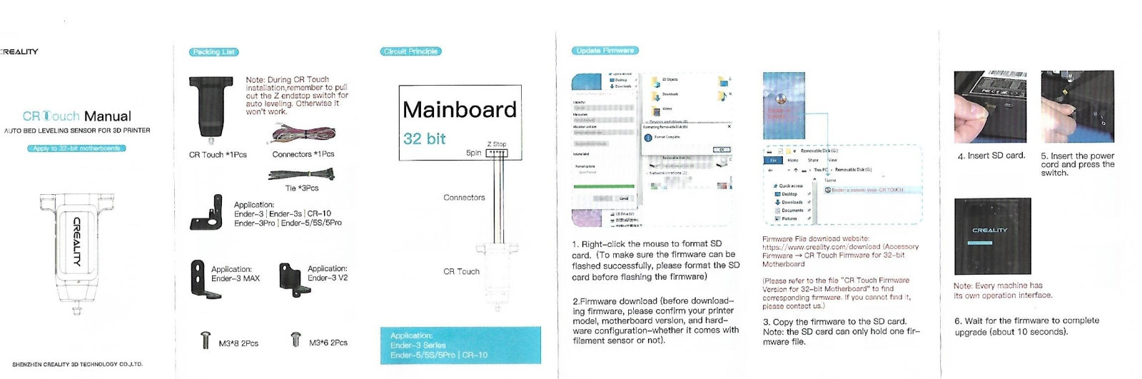 Creality Ender 3, Ender 5, Ender 5s, Ender 5pro, CR-10 User Manual
