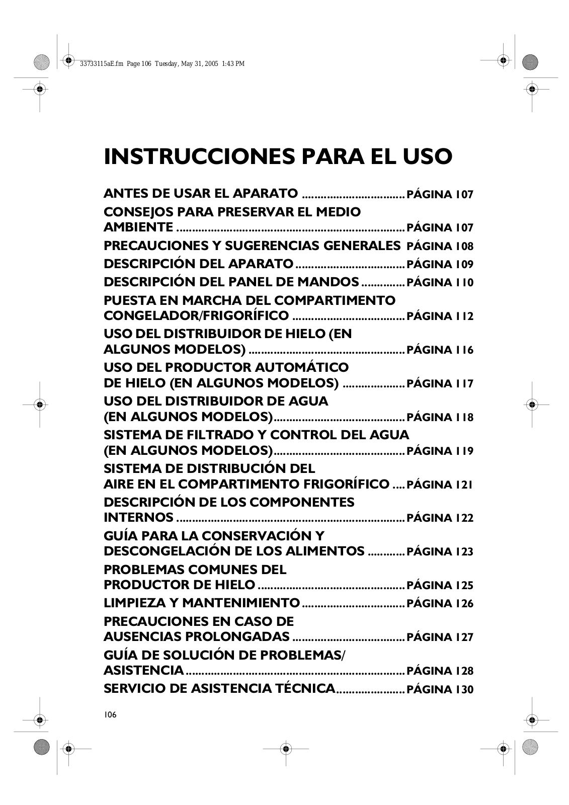 Whirlpool S20D FSS20-A/G, S20D TSS33-A/G, S20E RAA32-A/G, FTSS36AF20/3, FRSS36AF20/2 INSTRUCTION FOR USE