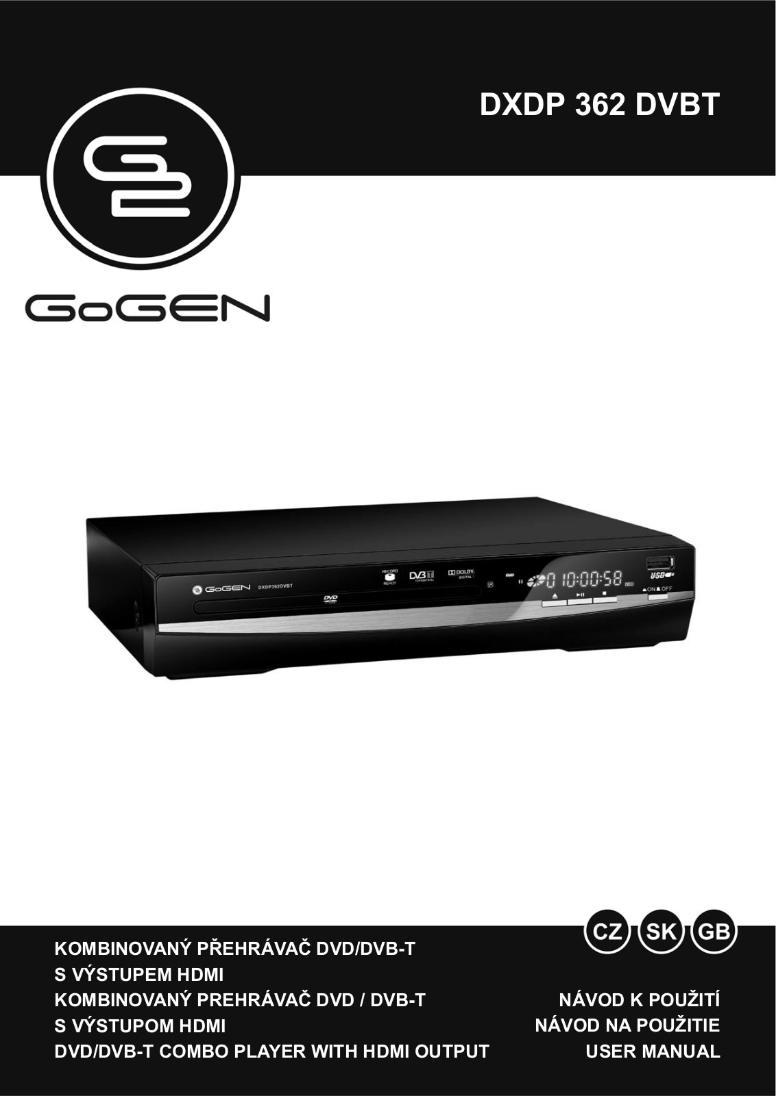 GoGen DXDP 362 DVBT User Manual