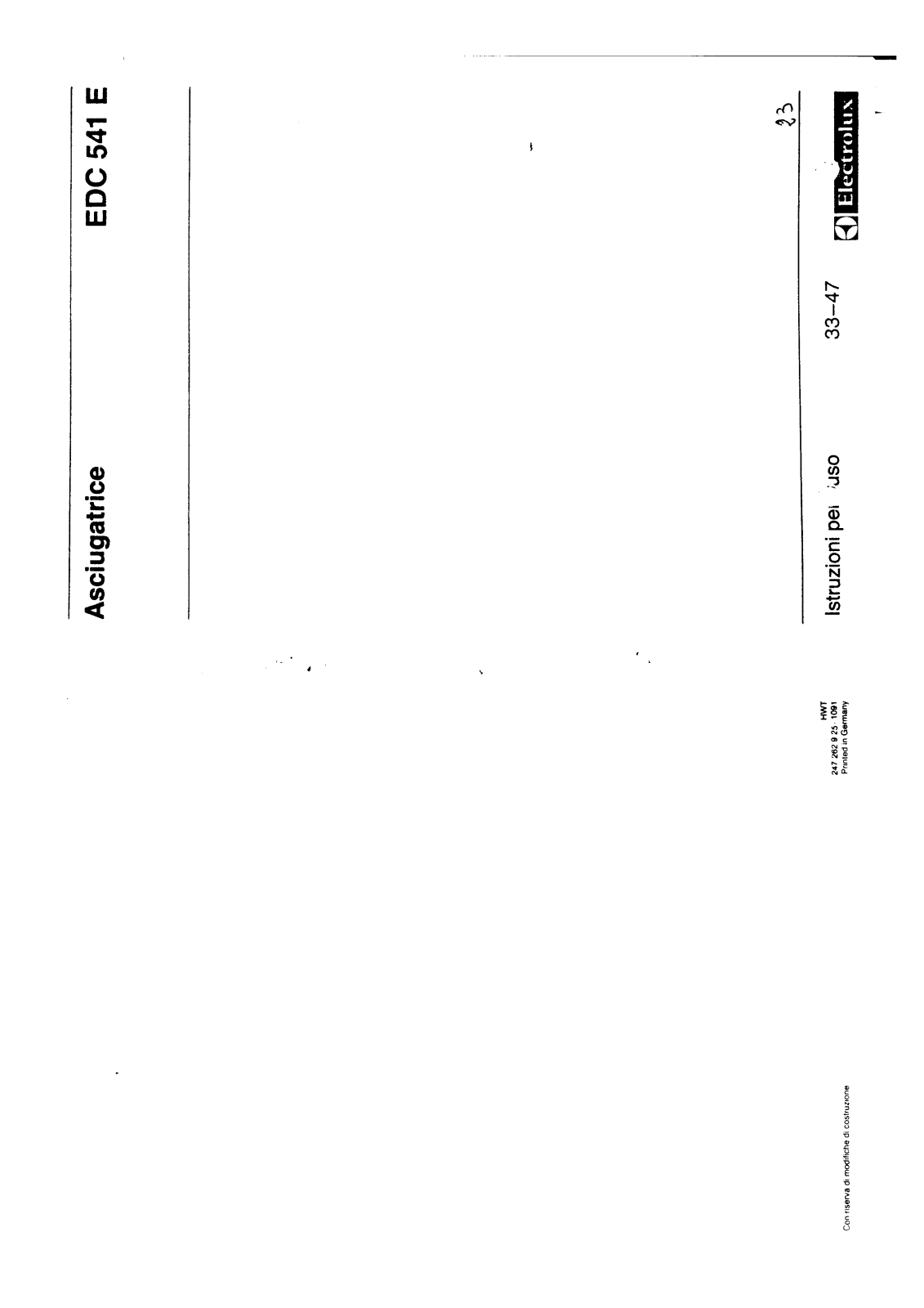 AEG EDC541E User Manual