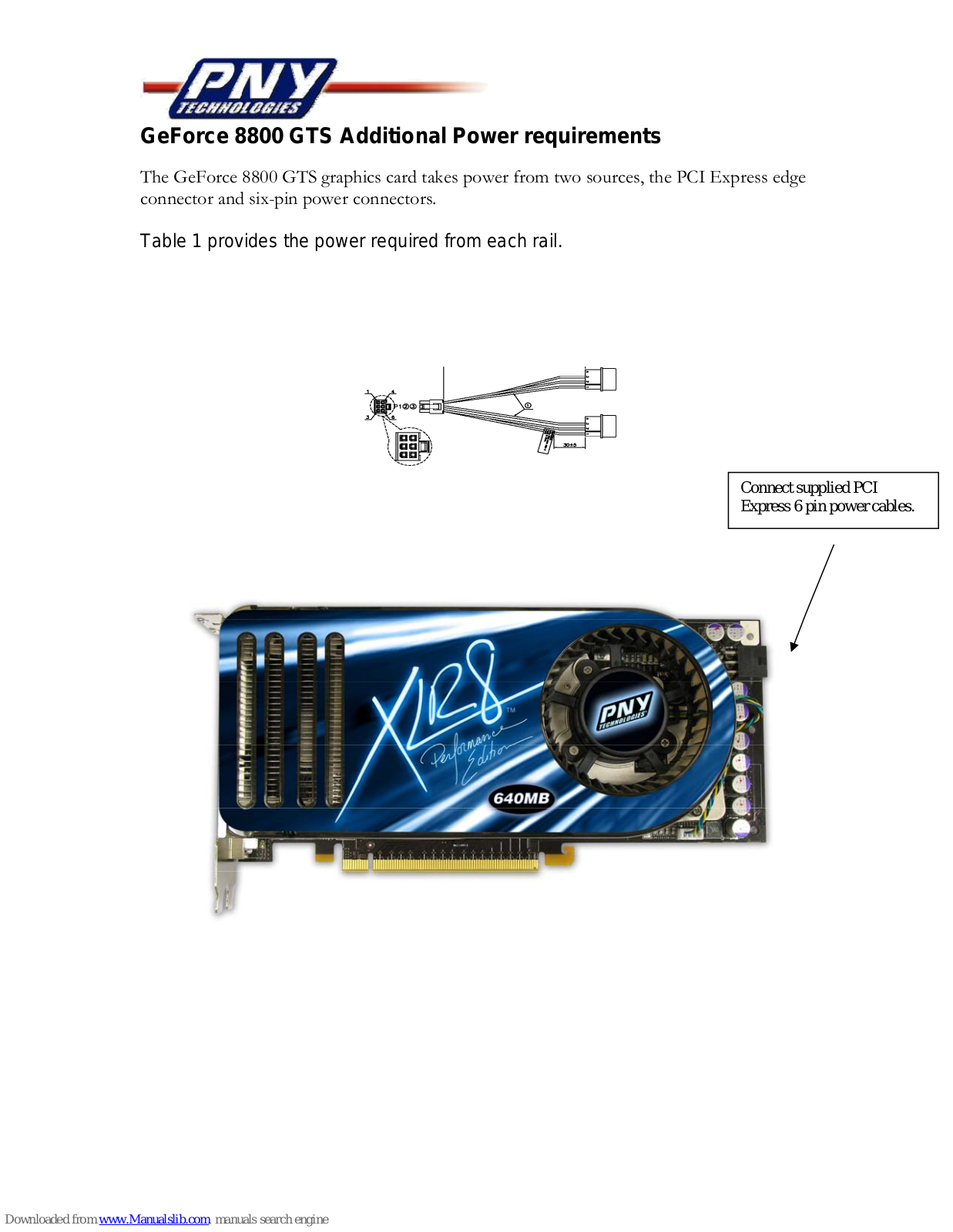 PNY VCG86GTS5XWB, AVR1700, AVR170, AVR170/230C, GeForce 8800 GTS Supplementary Manual