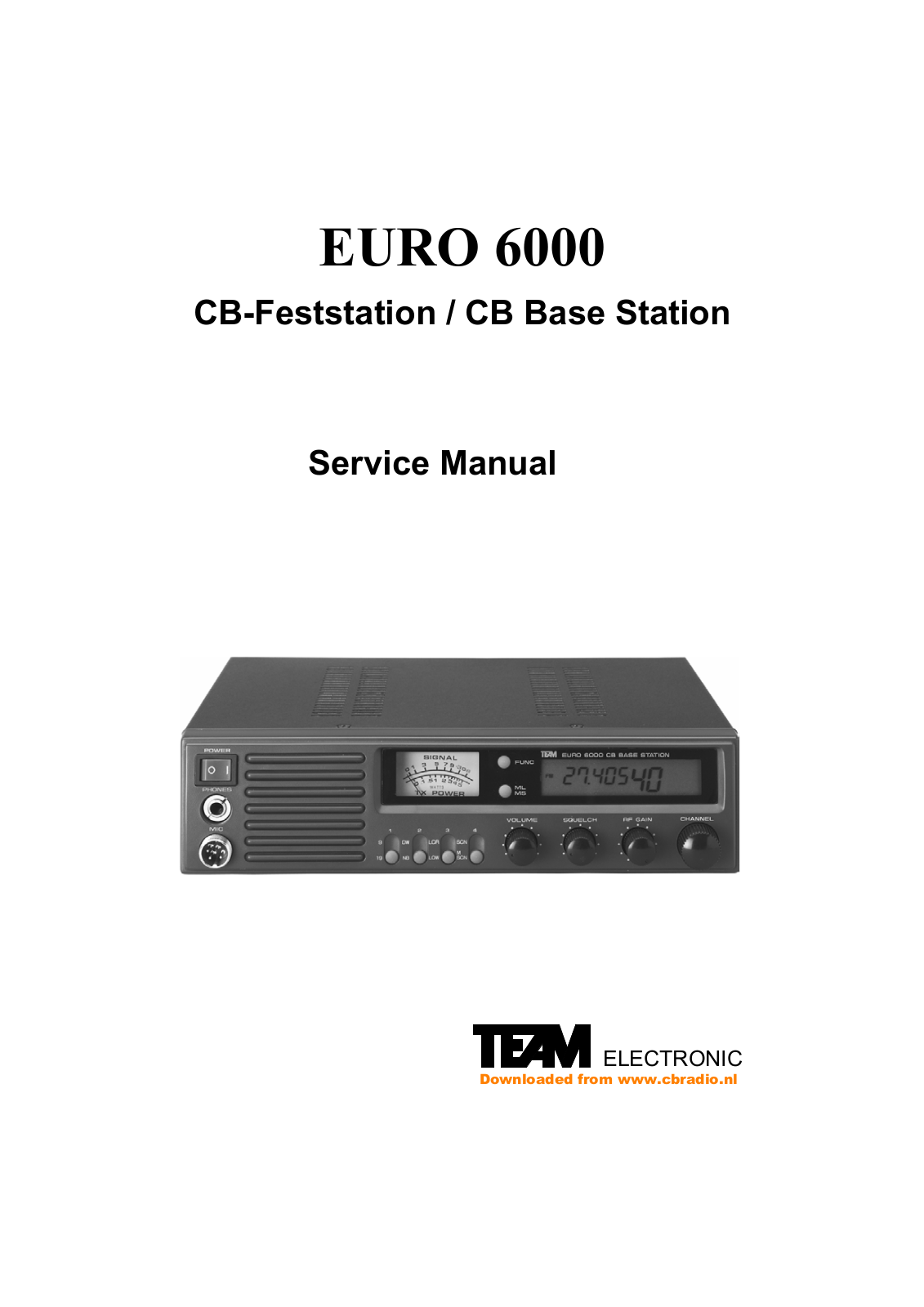 team Euro8012ENG Service Manual