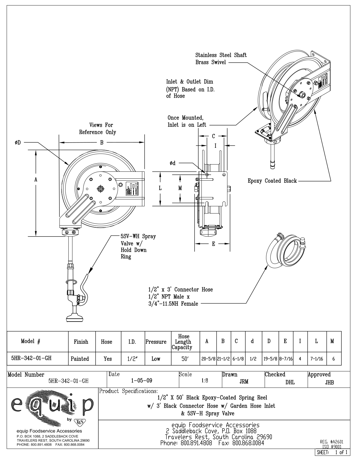 T&S Brass HR-342-01-GH User Manual