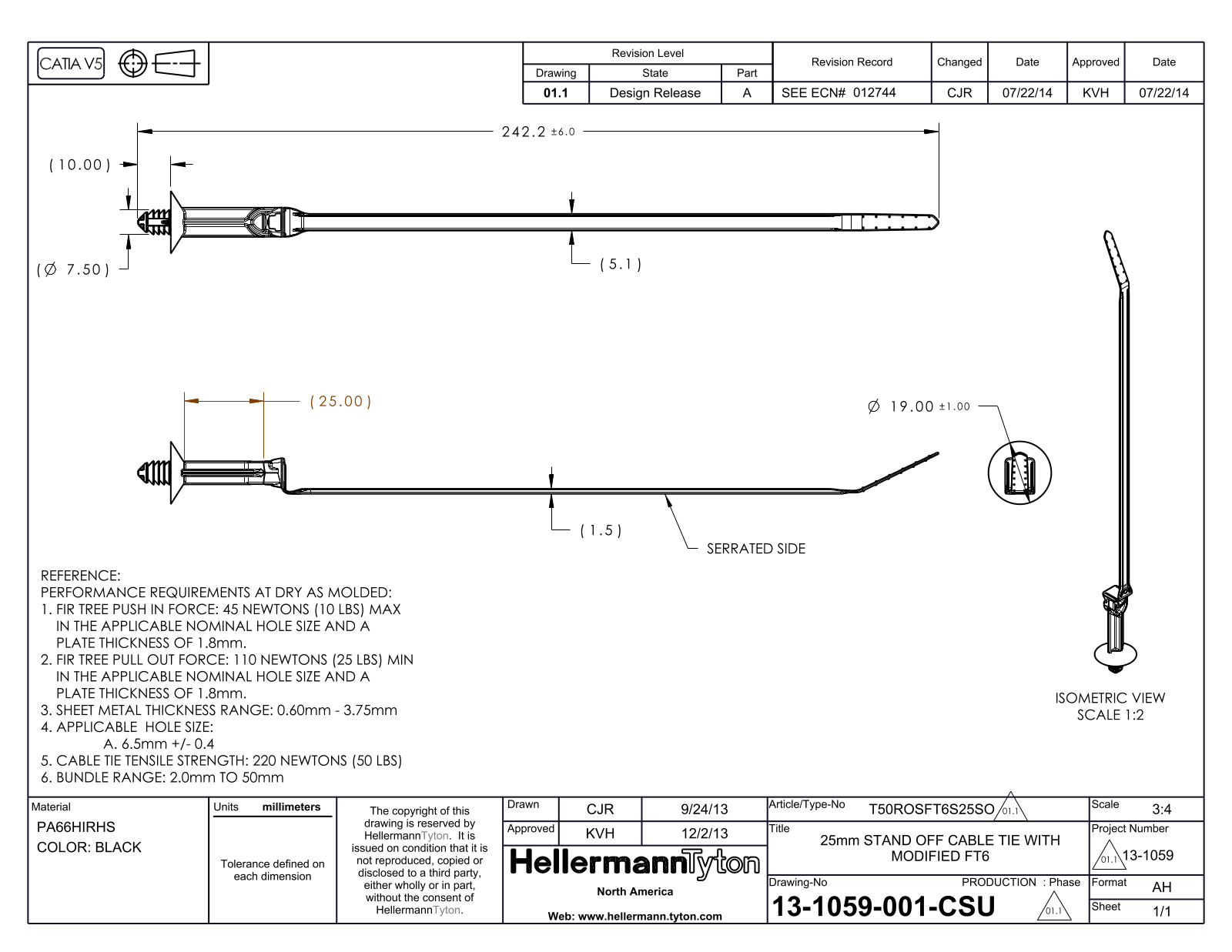 HellermannTyton T50ROSFT6S25SO Reference Drawing - ManualMachine.com