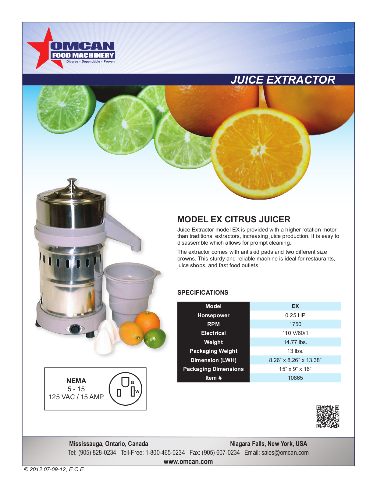 Omcan Food Machinery EX User Manual - ManualMachine.com