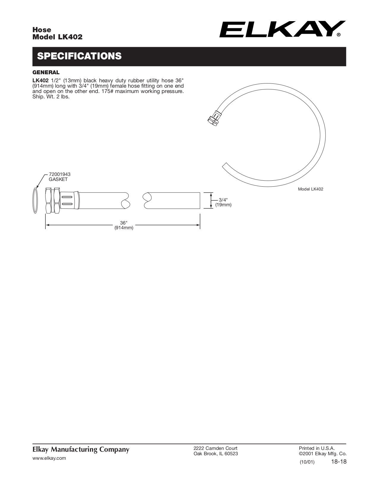 Elkay LK402 User Manual