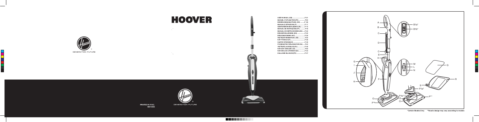 Hoover CAN1700R, CAP1700D Operating Instructions