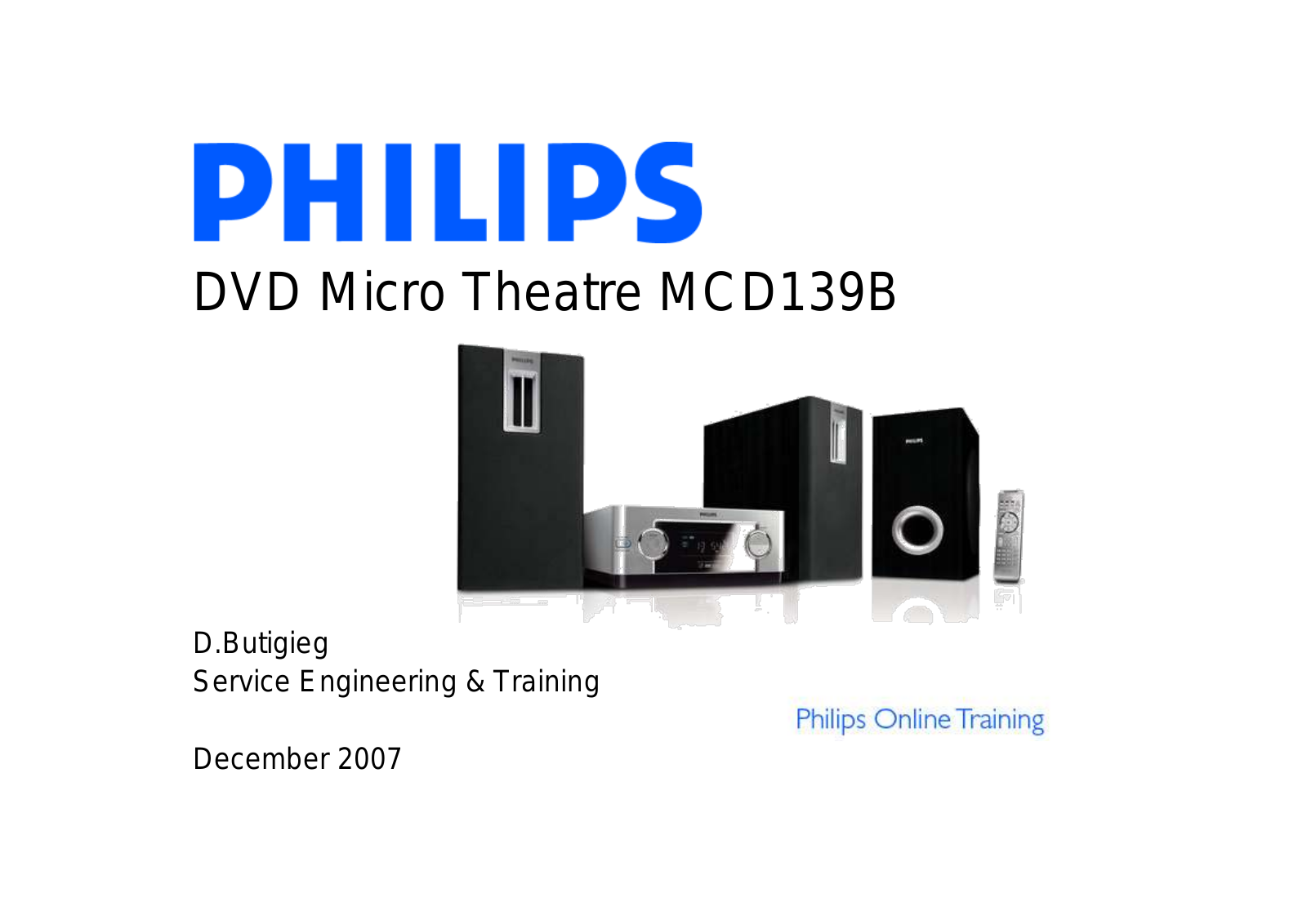 Philips mcd139b_training_manual_201 Datasheet - ManualMachine.com