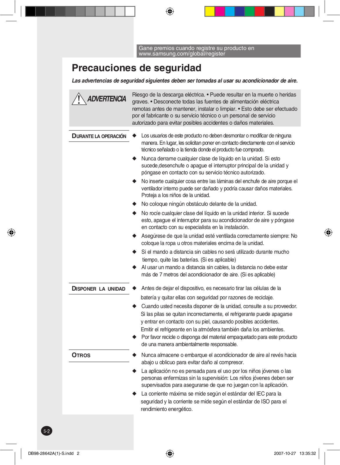 Samsung AQ09FCN, AQ18FCX, AQ12FEN, AQ09FCX, AQ18FCN User Manual