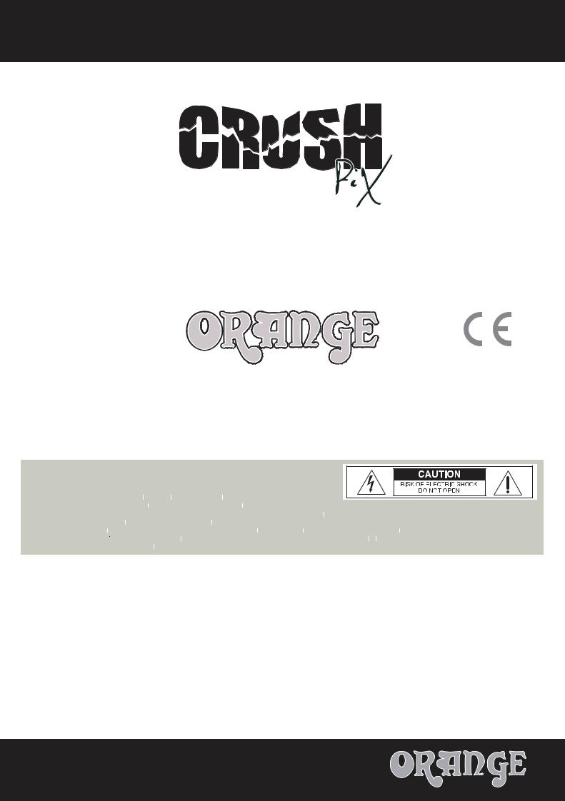 Orange Pix Crush 35LDX Owner's Manual