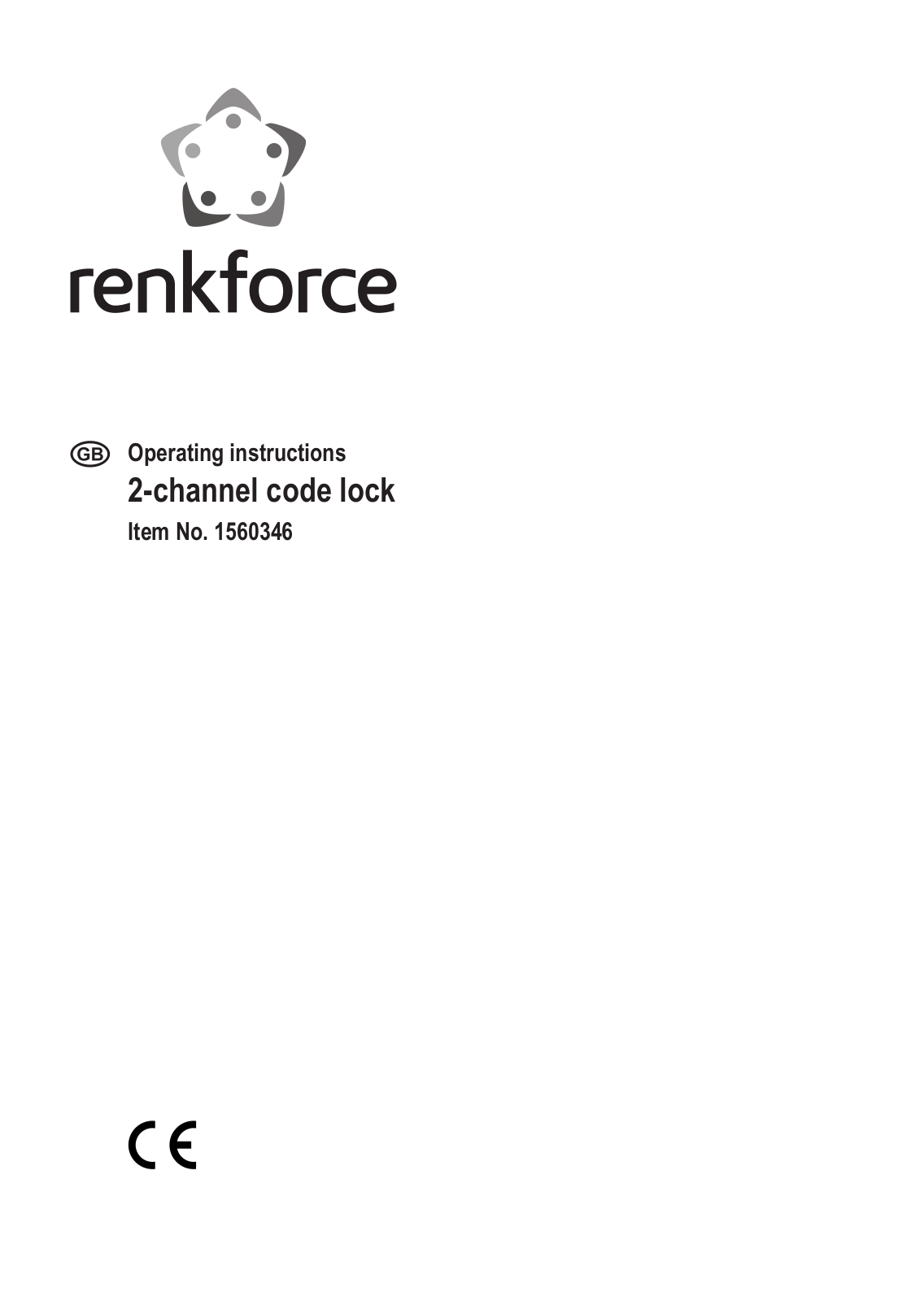 Renkforce 1560346 Operating Instructions