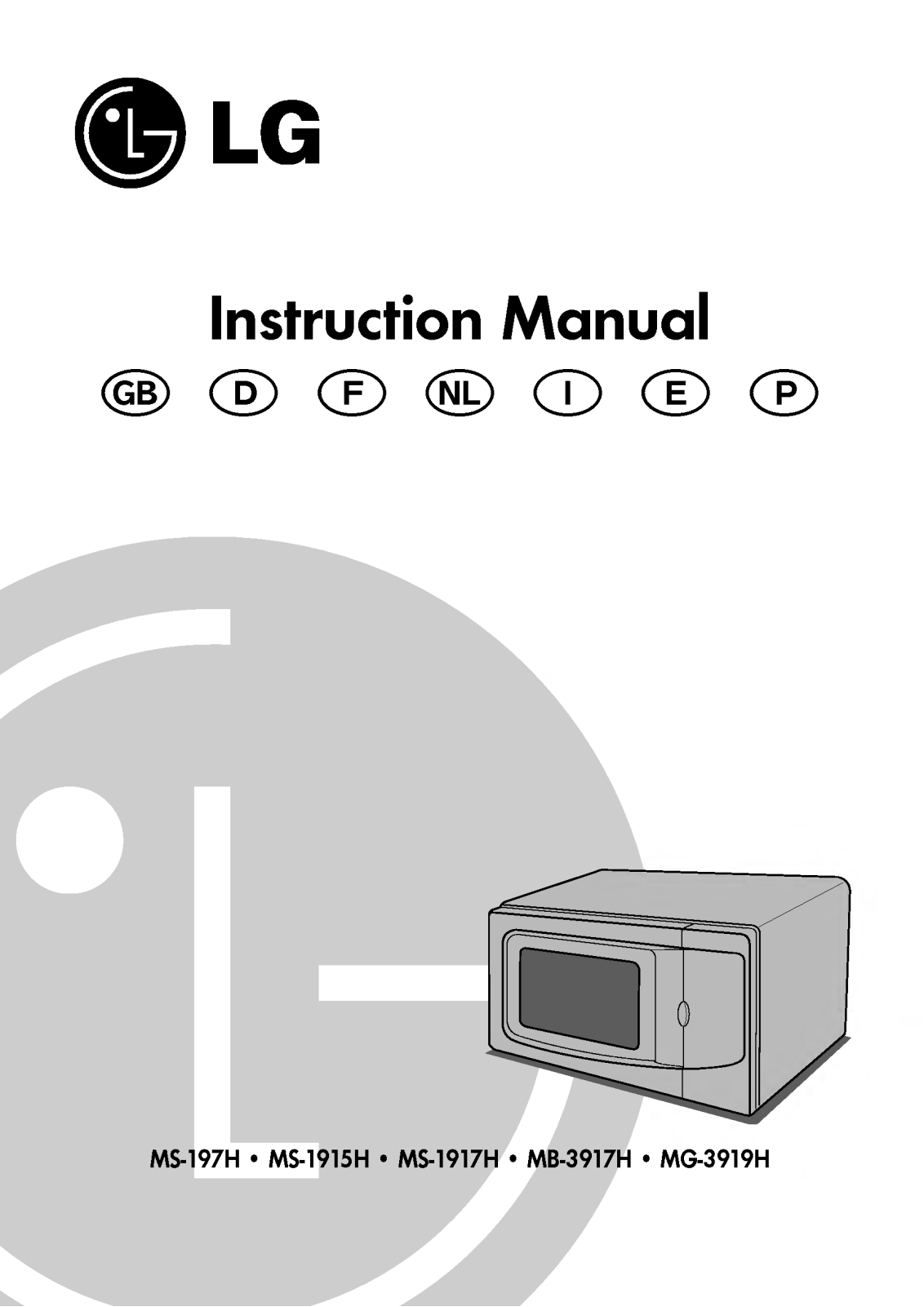 Lg MS-197H, MS-1915H, MS-1917H, MS-3917H, MS-3919H Instructions Manual