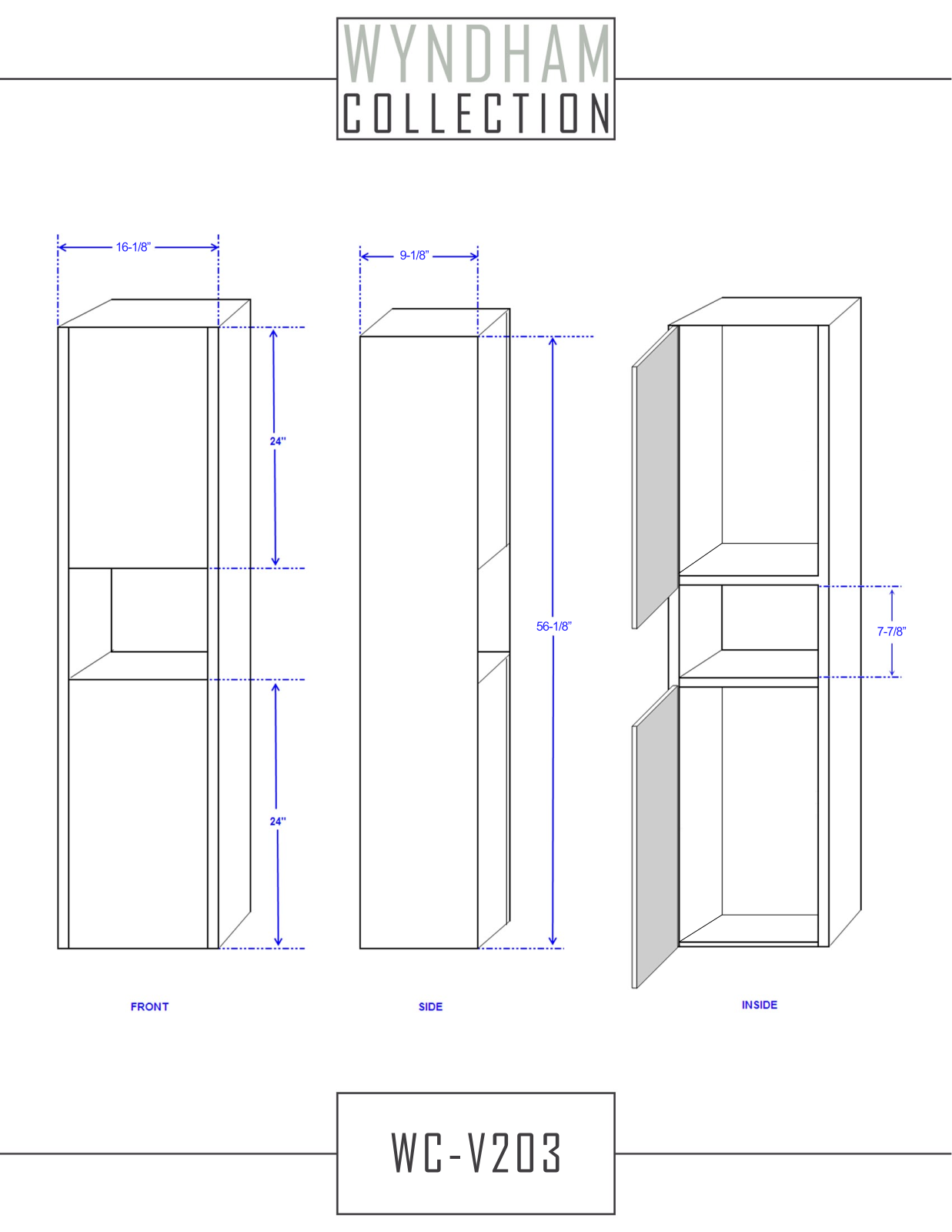 Wyndham Collection WCV203GO Specifications