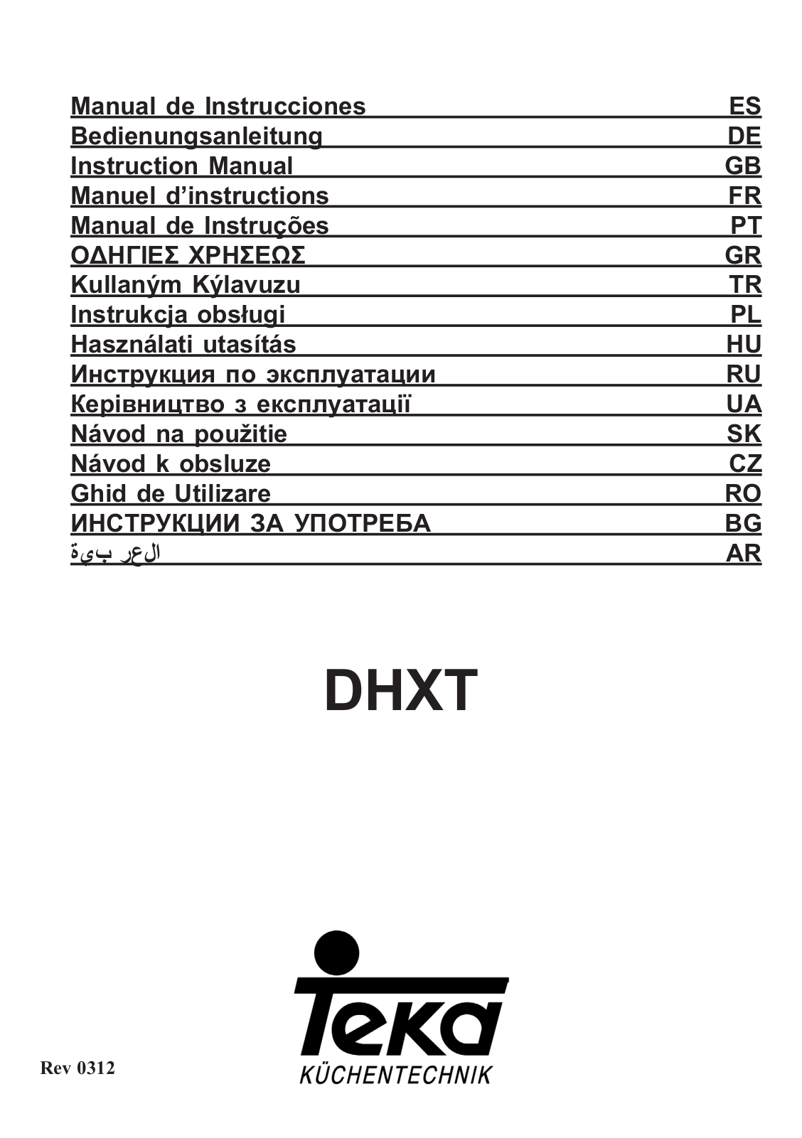 Teka DHX 110 T E01 User guide - ManualMachine.com