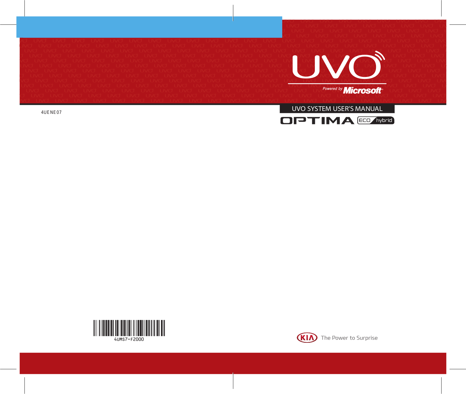 Kia Optima Hybrid Uvo2 2015, Optima Hybrid Uvo2 2014 Owner's Manual