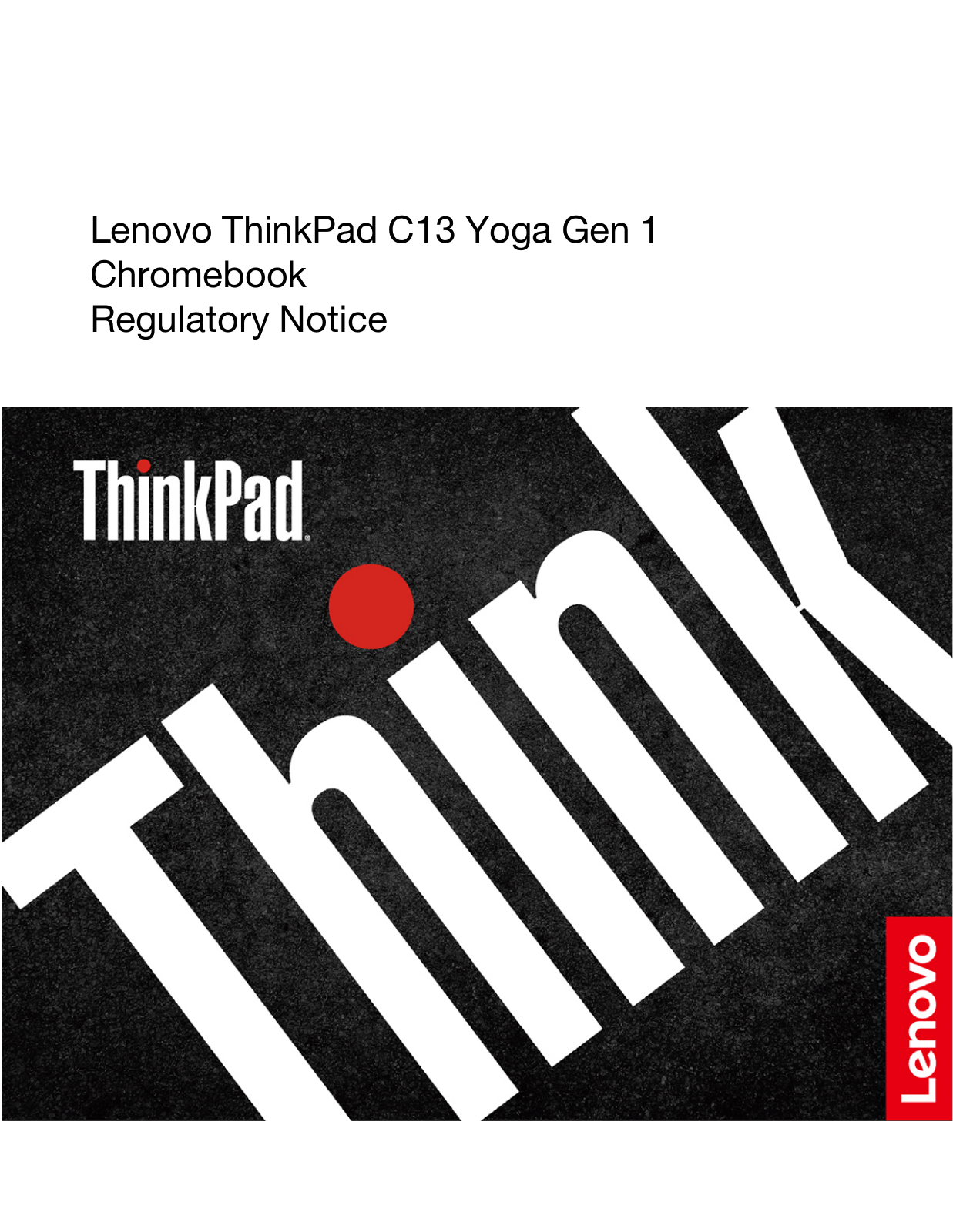 Lenovo ThinkPad C13 User manual