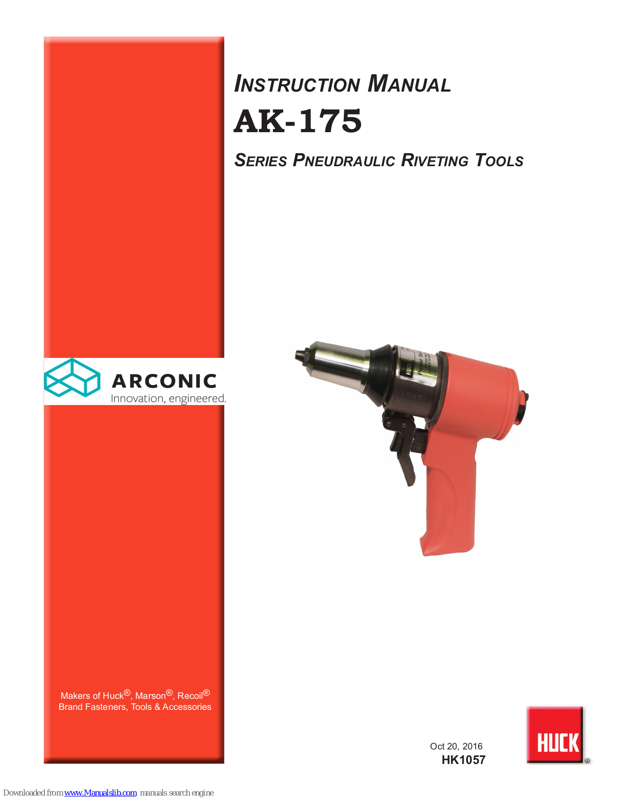 Huck AK-175 Instruction Manual - ManualMachine.com