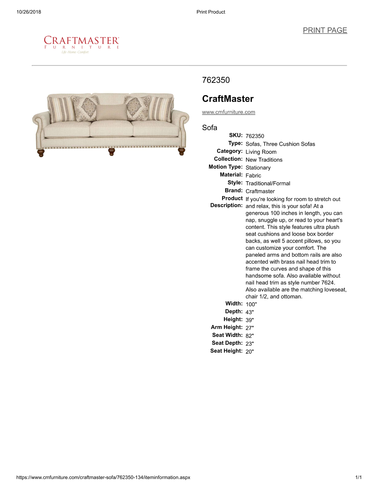 Craftmaster W004237096 Specifications - ManualMachine.com