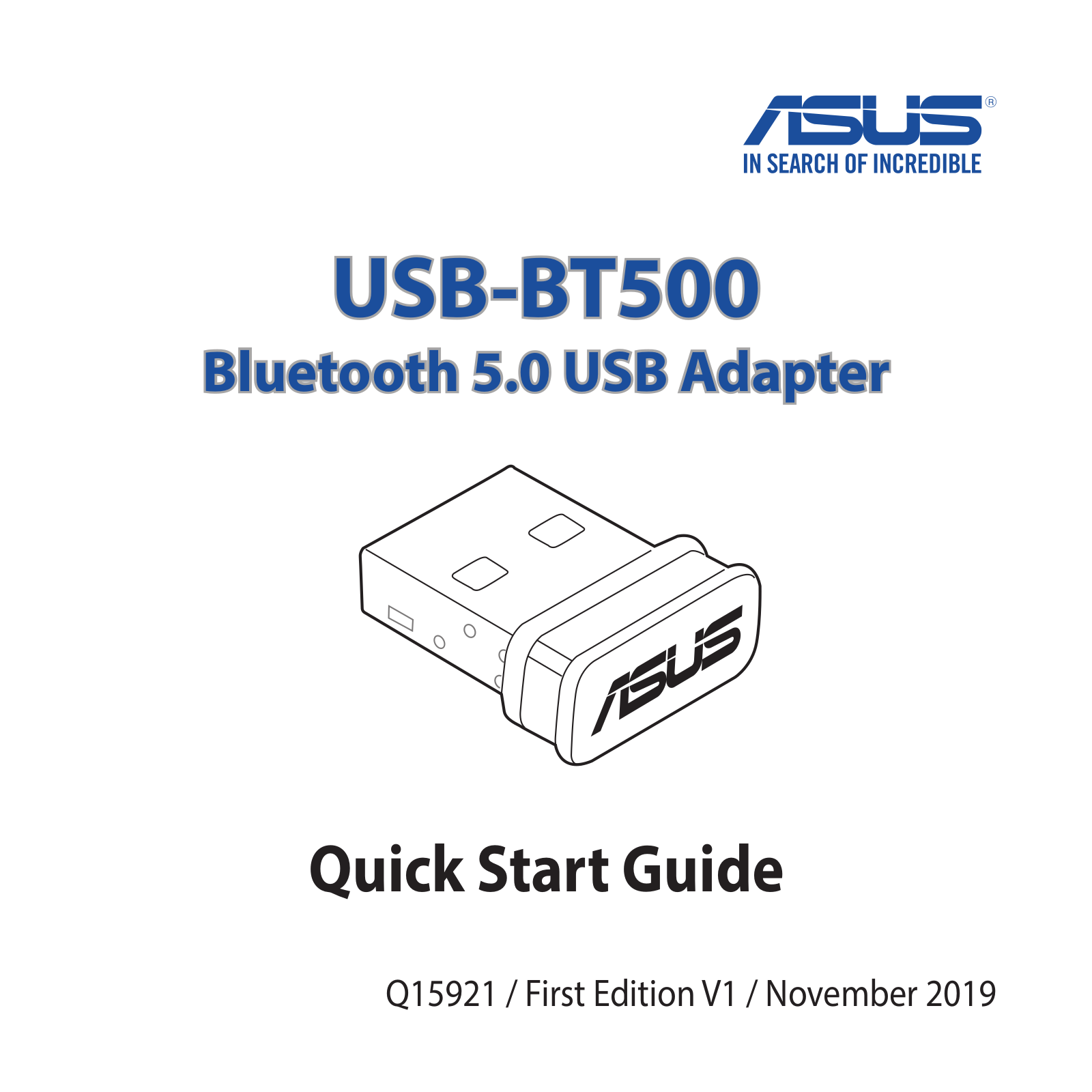 Asus USB-BT500 Quick Installation Guide