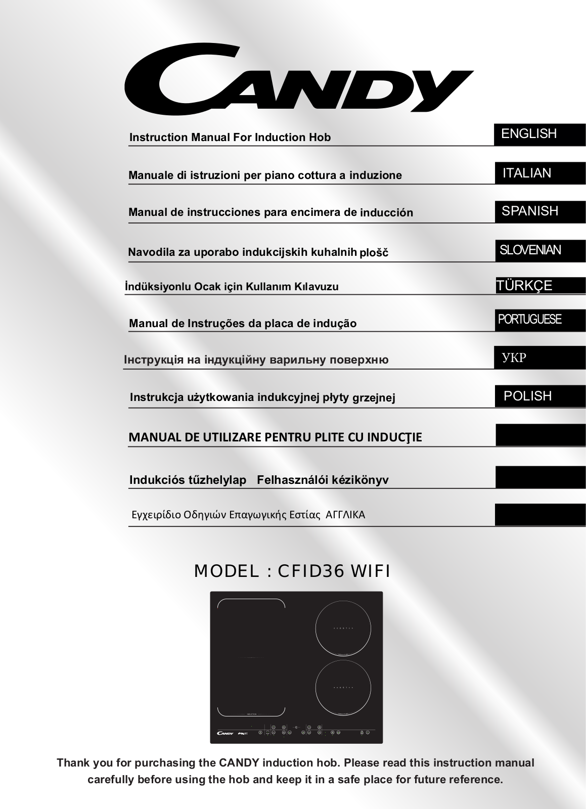 Candy CFID 36 WIFI User Manual