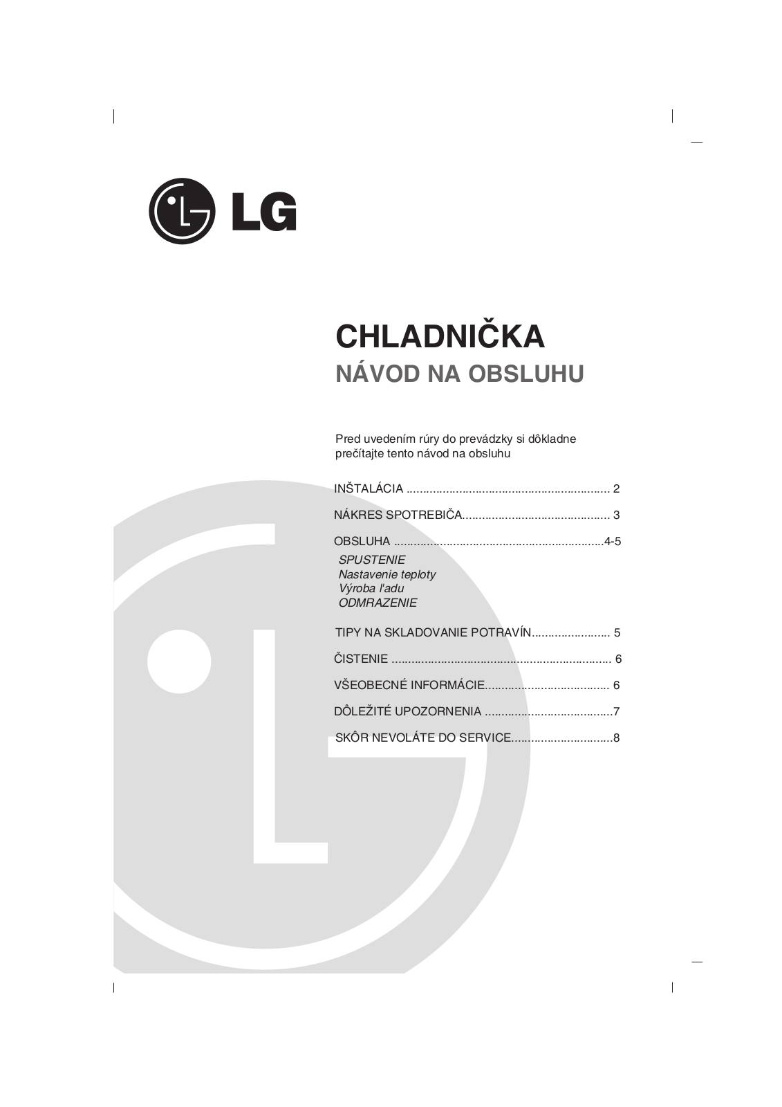 LG GC-051SS User manual