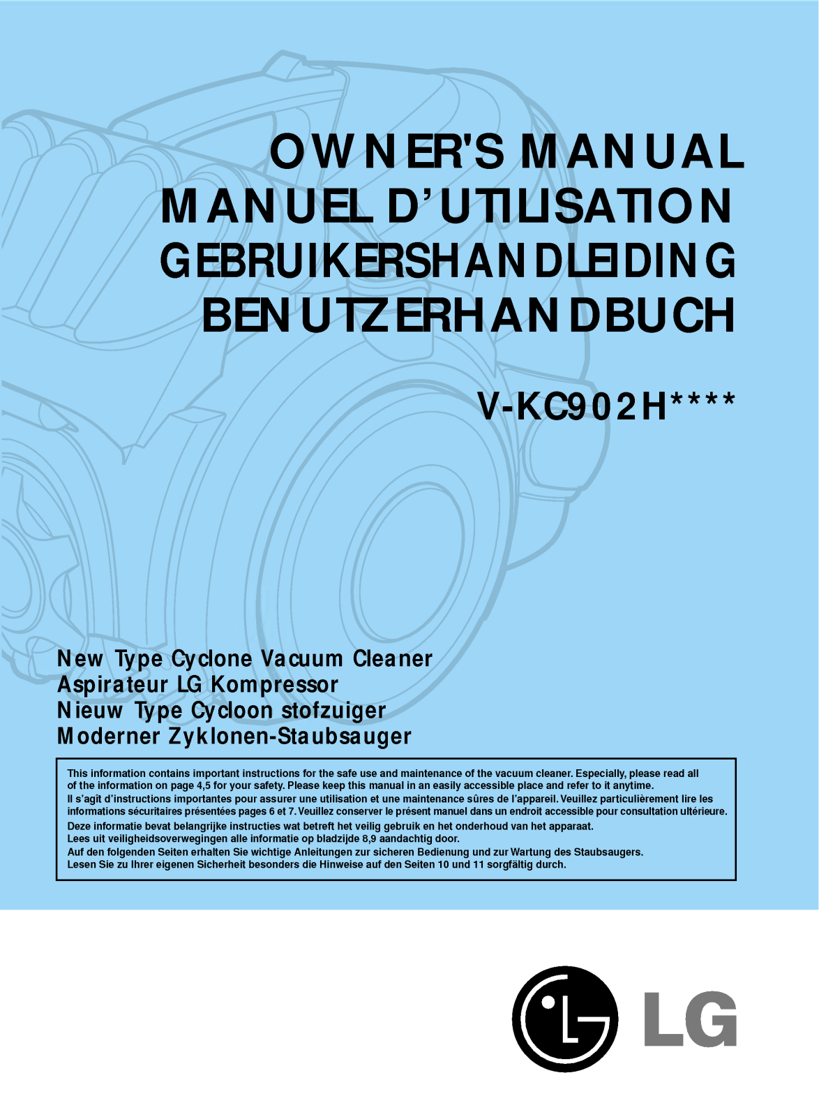 LG VKC902HTQ, VKC902HTW, VKC902HTMQ User Manual