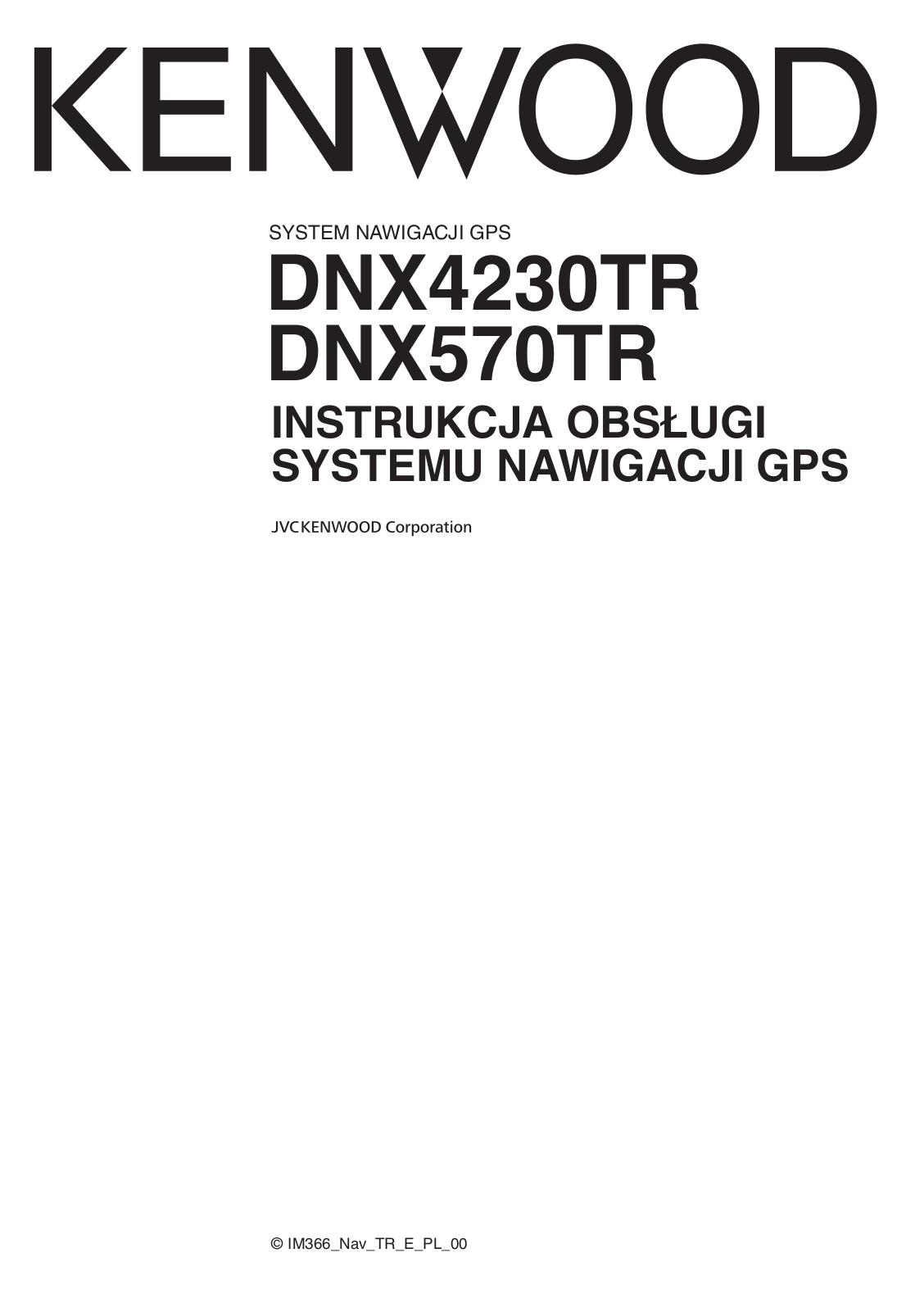 Kenwood DNX4230TR User Manual