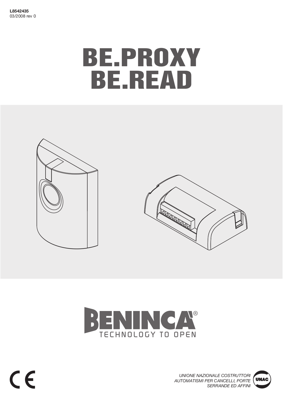 Beninca Be-Read User Manual