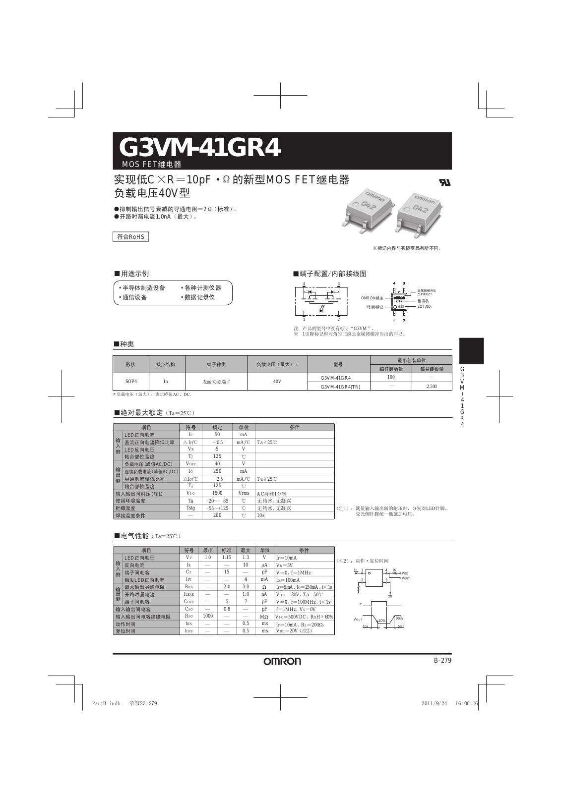 OMRON G3VM-41GR4 User Manual