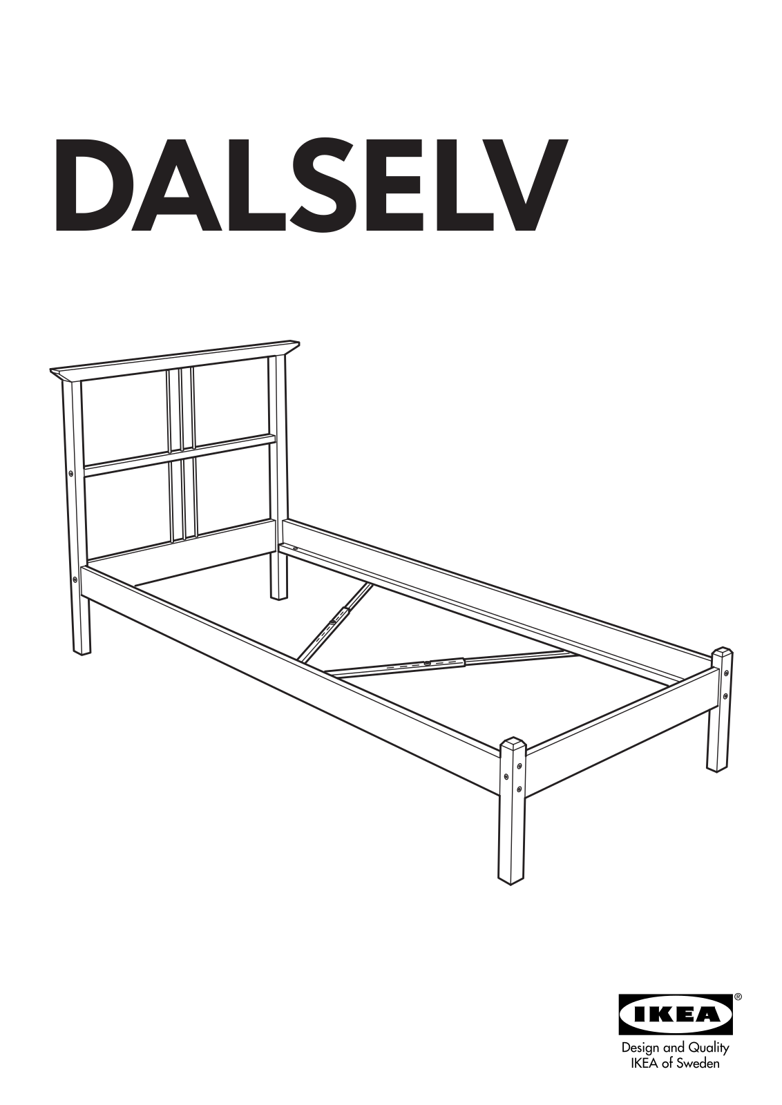 IKEA DALSELV BED FRAME TWIN Assembly Instruction