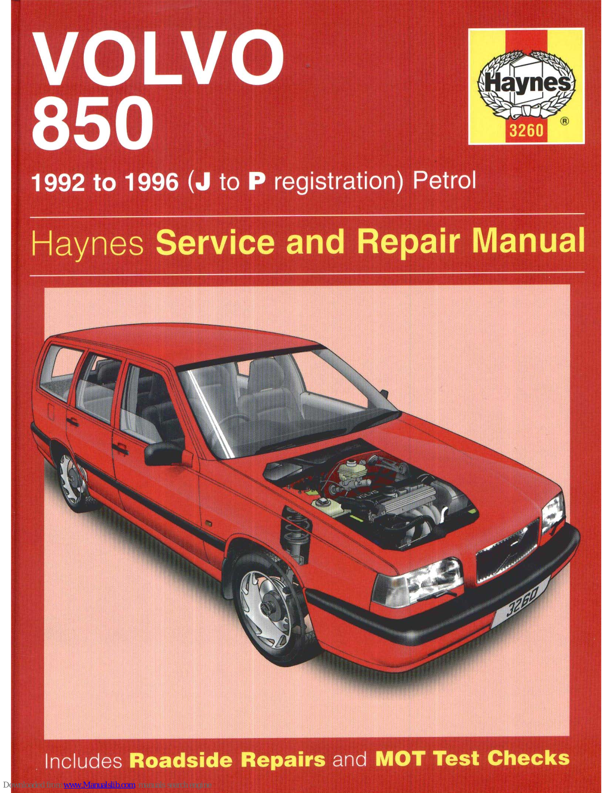 Volvo 1992 850, 1993 850, 1994 850, 1995 850, 1996 850 Service And Repair Manual