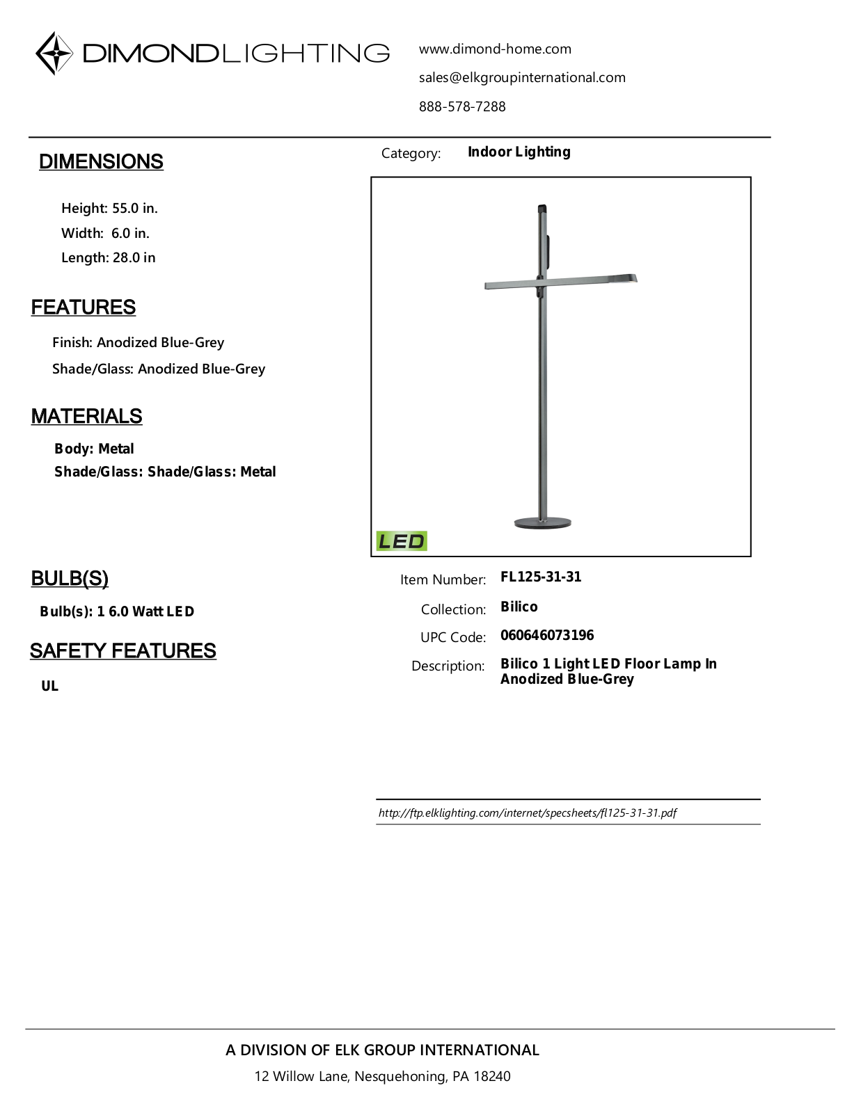 ELK Home FL1253131 User Manual