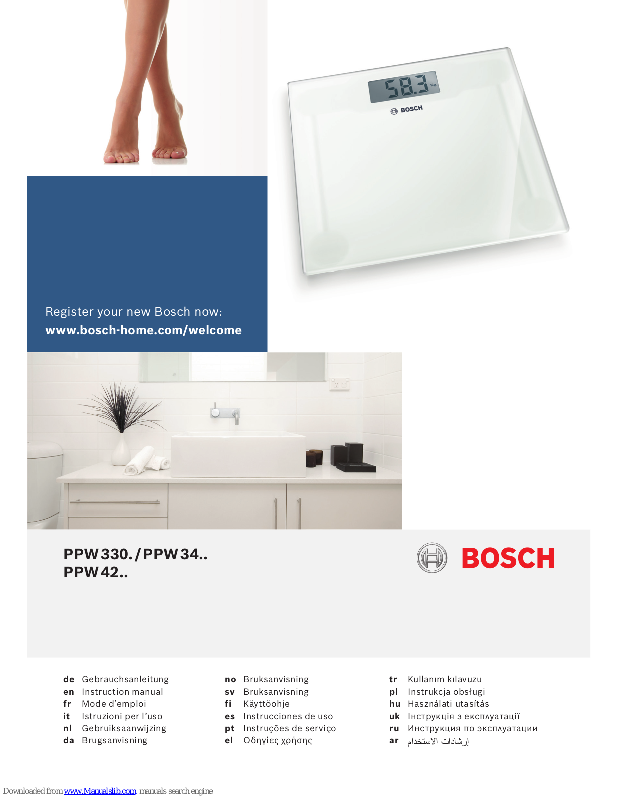 Bosch PPW330., PPW34, PPW42 Instruction Manual