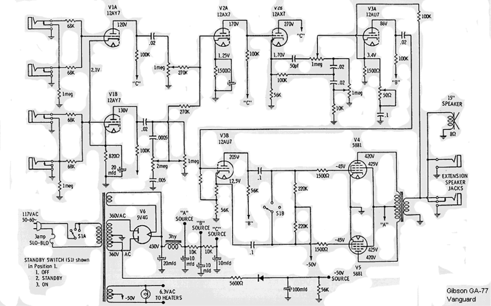 Gibson ga77 schematic