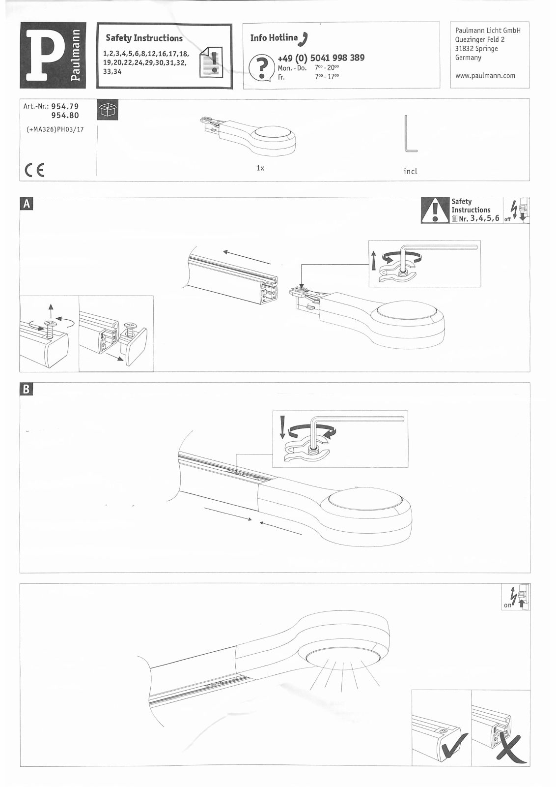 Paulmann 954.80 operation manual - ManualMachine.com