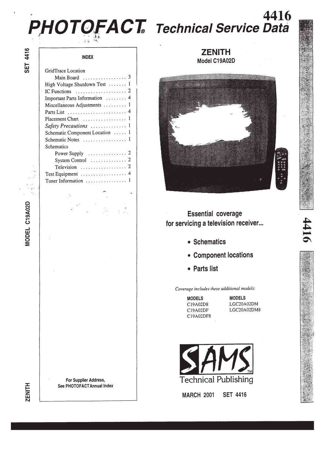 Zenith C19A02D-8-F-F8-DM-DM8 Service Manual