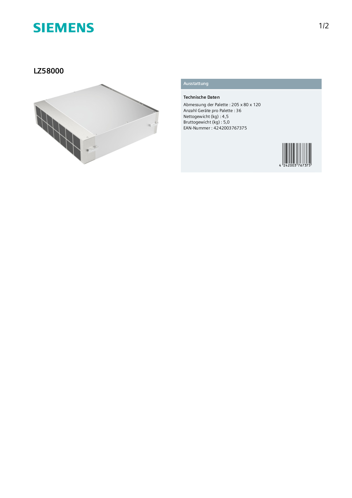 Siemens LZ58000 User Manual