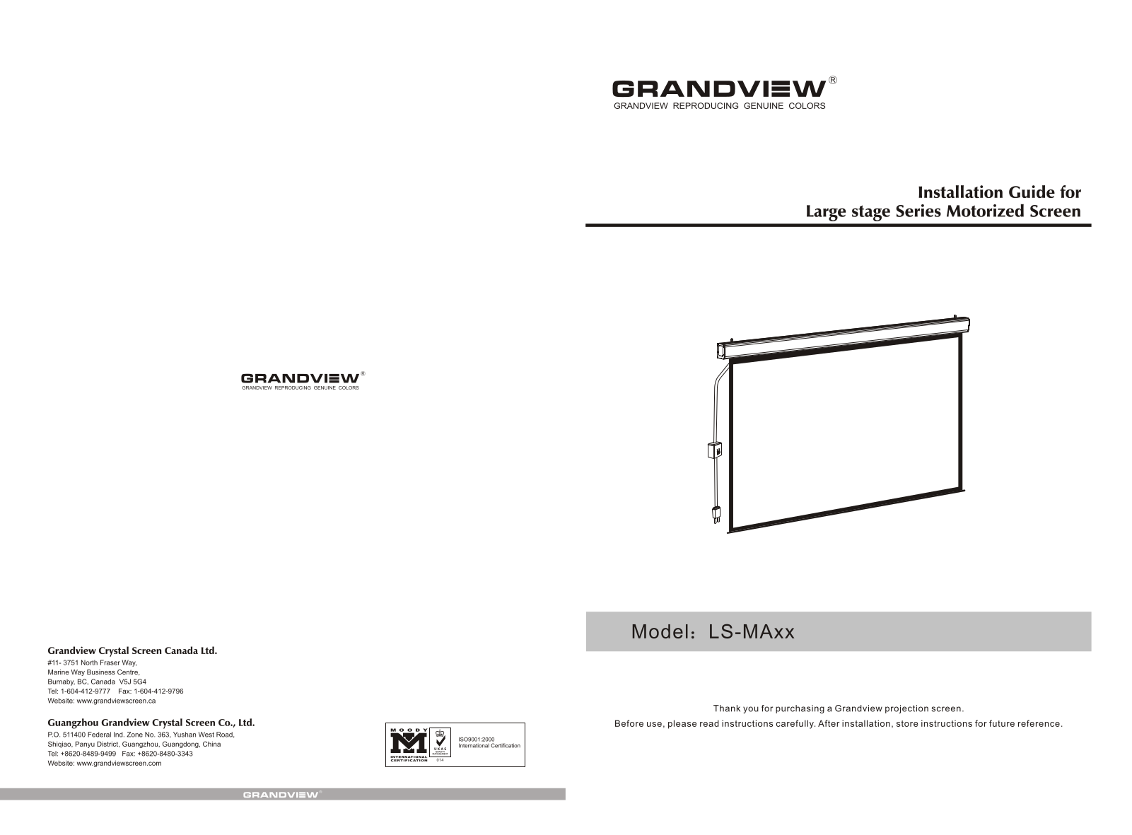 Grandview LS-MA User Manual