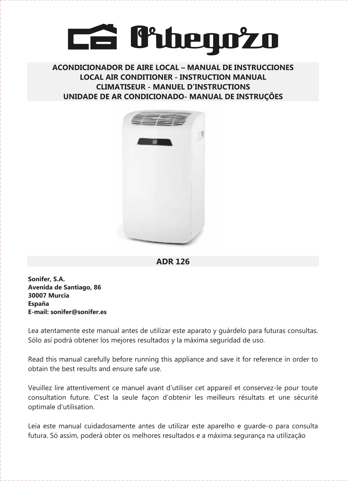 Orbegozo ADR 126 User guide - ManualMachine.com