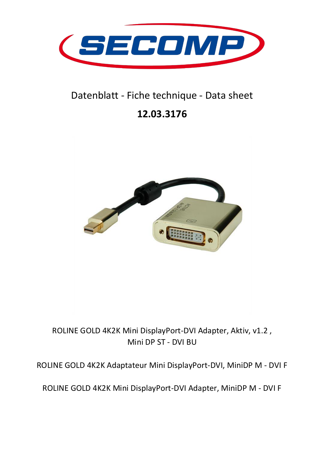 ROLINE 12033176 Datasheet - ManualMachine.com