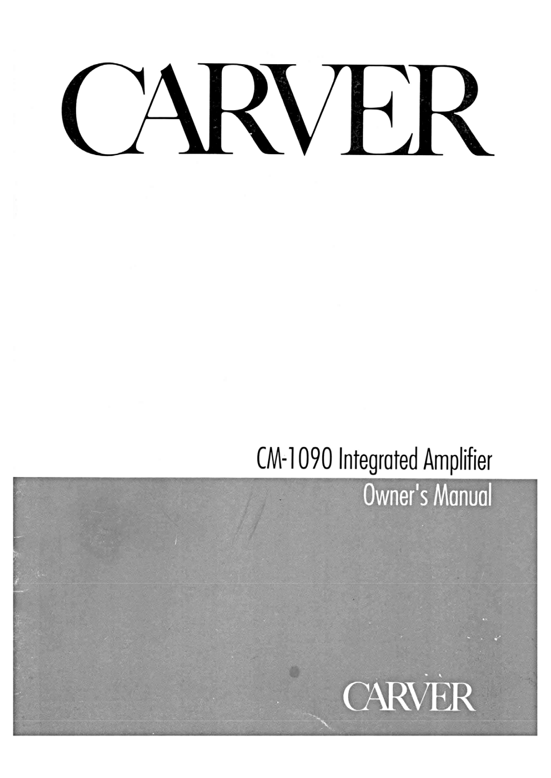 Carver CM-1090 Owners Manual